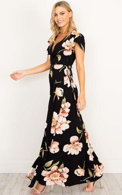 Casual Summer Floral Print Long Dresses