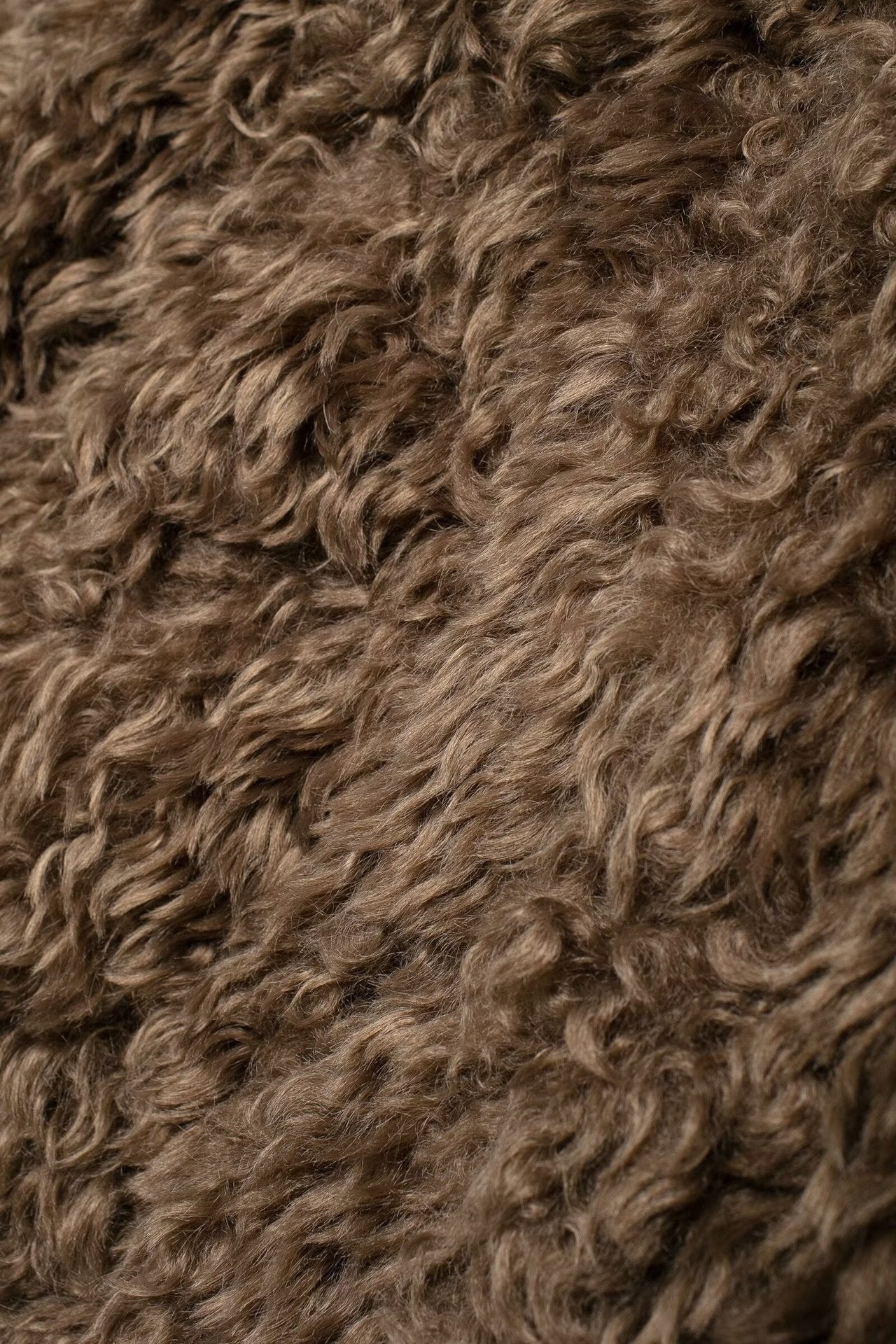 Brown Artificial Fur Short Jacket Coats