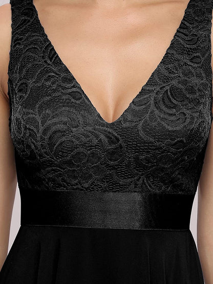 Fashion Sleeveless Chiffon Irregular Cocktail Lace Dresses