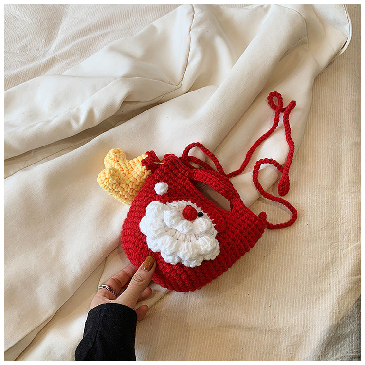 Merry Christmas Santa Claus Handmade Crochet Bags