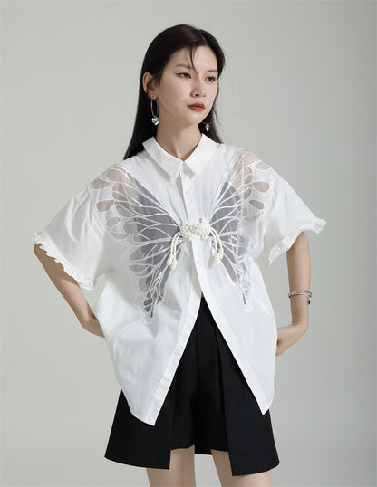Designed Butterfly Double Sides Summer Shirts