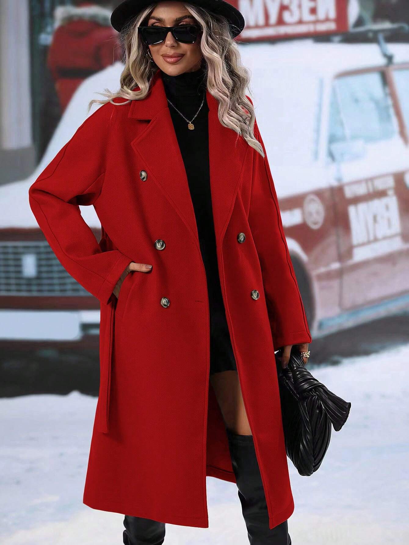 Fashion Women Midi Length Winter Coats