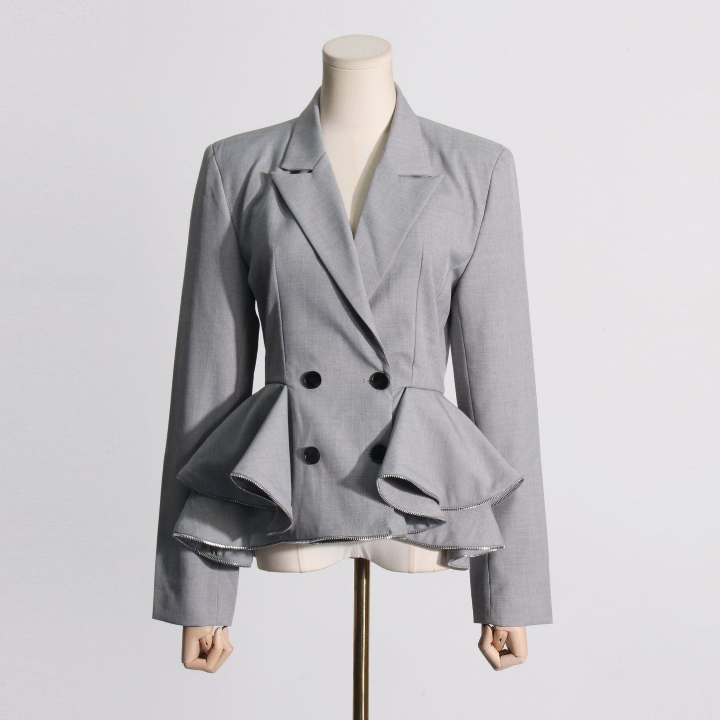 Designed Ruffled Women Blazer Tops