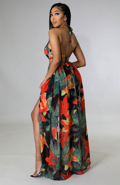 Sexy Halter Plus Sizes Summer Long Dresses