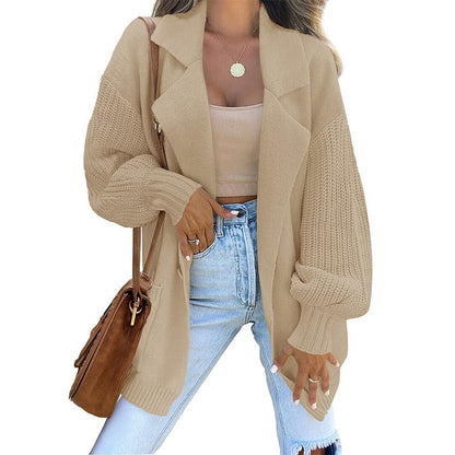 Casual Women Long Sleeves Knitted Coats