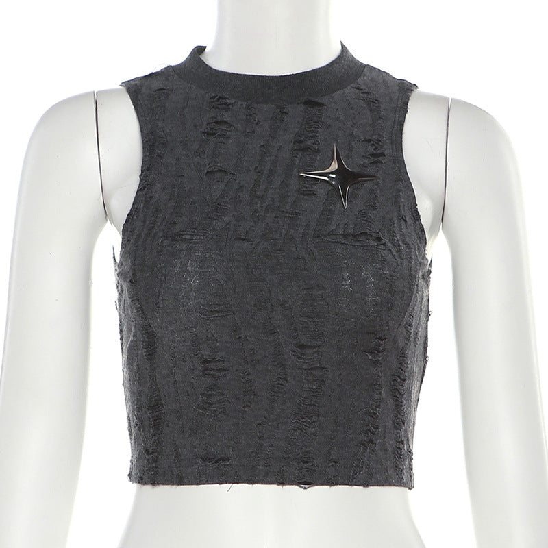 Sexy Summer Sleeveless Midriff Baring Tank Tops