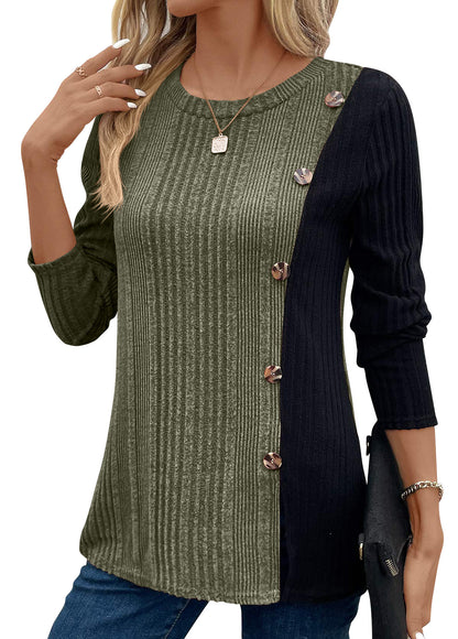 Casual Women Long Sleeves Knitted Tops