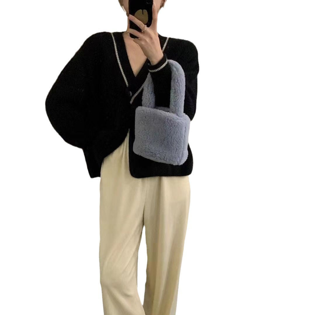 Casual V Neck Knitted One Button Sweater Cardigans