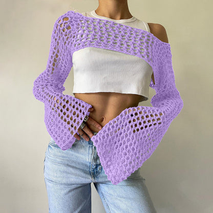 Casual Short Crochet Cover Ups