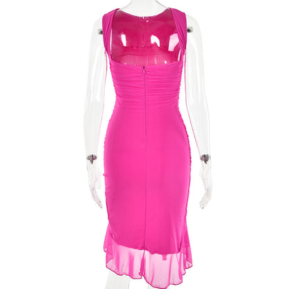 Sexy One Shoulder Summer Sleeves Sheath Dresses