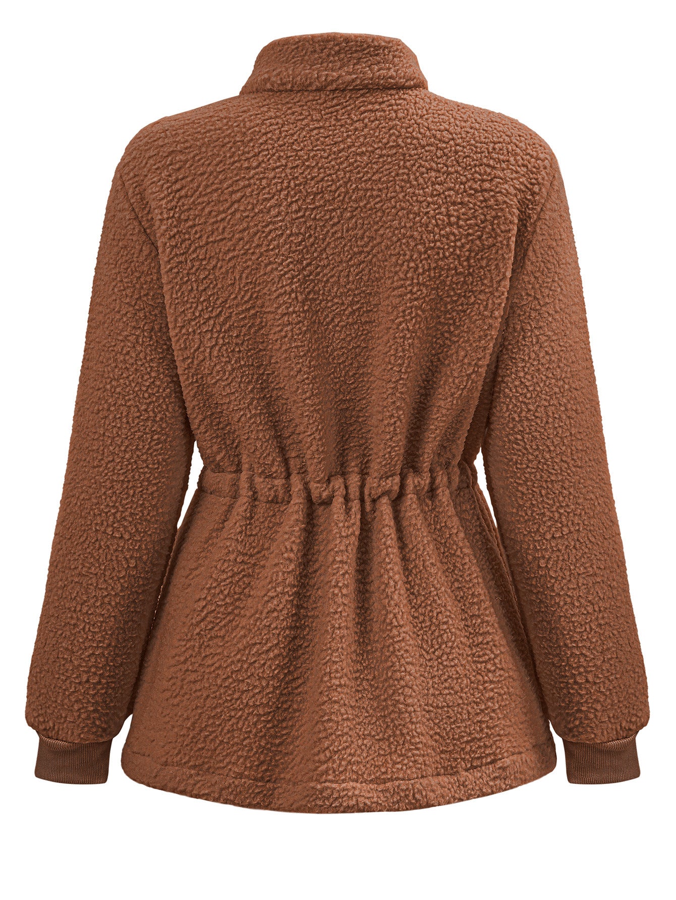 Casual Stand Collar Long Sleeves Velvet Coats