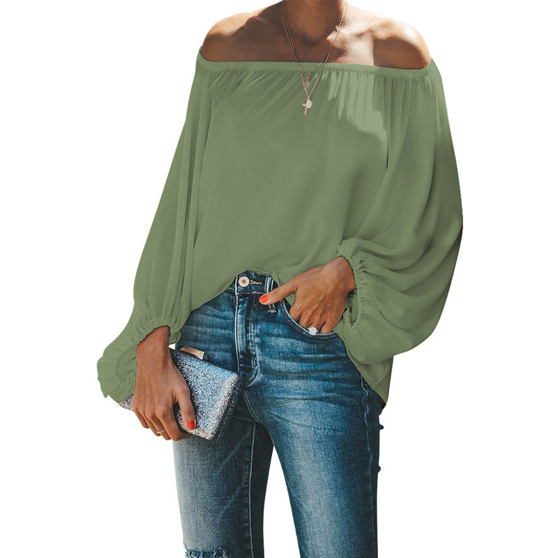 Casual Off The Shoulder Long Sleeves Blouses Shirts