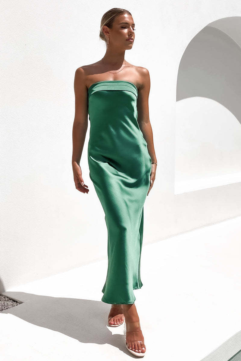 Sexy Satin Strapless Party Dresses for Women