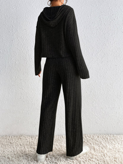 Casual High Neck Fall  Two Pieces Knitted Suits