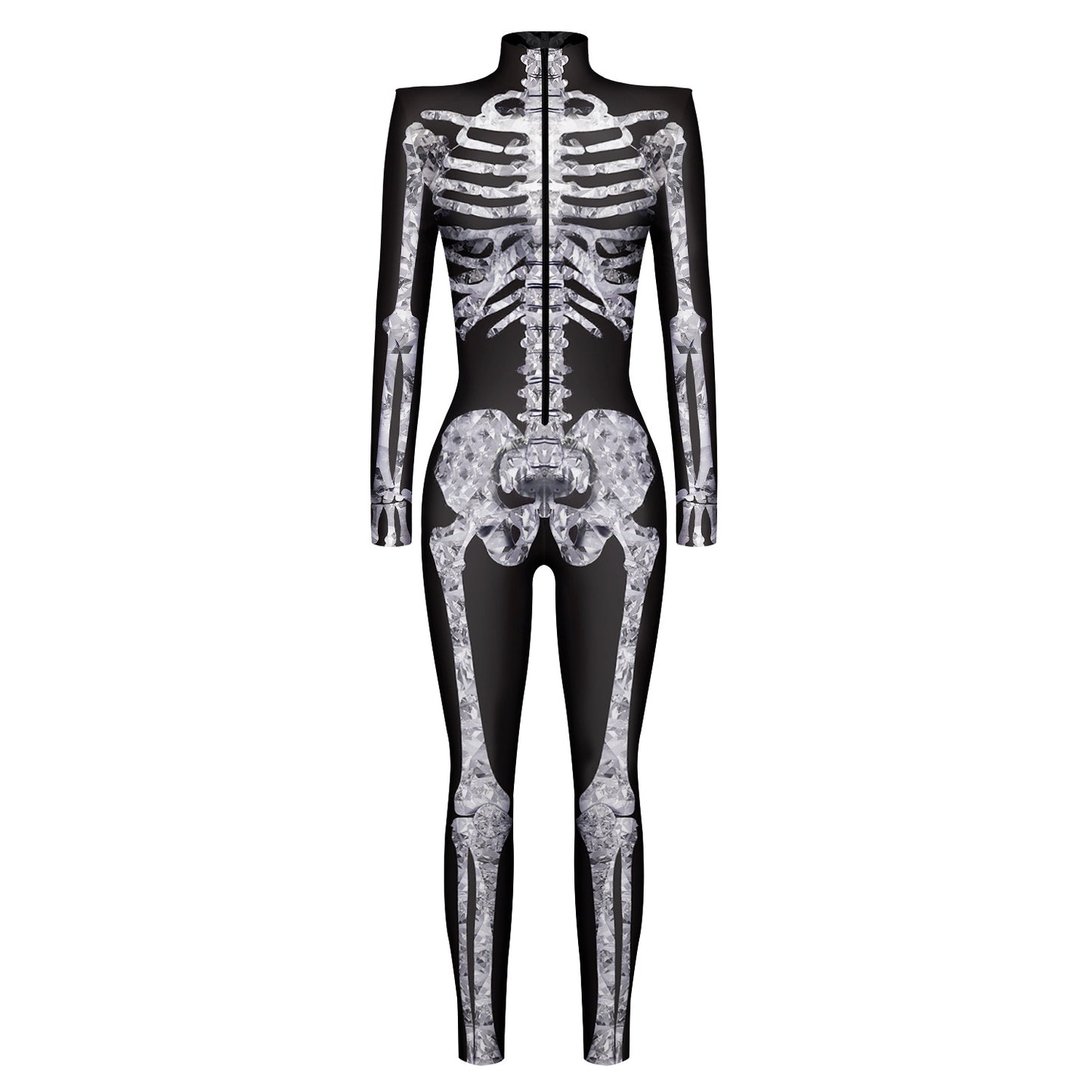 Halloween Skeleton Long Sleeves Jumpsuits Cosplay Costumes