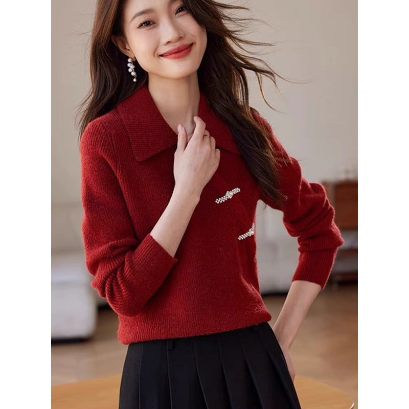 Elegant Christmas Red Vintage Sweaters