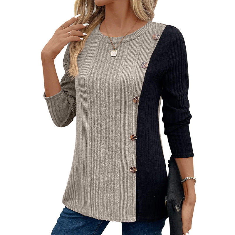 Casual Women Long Sleeves Knitted Tops