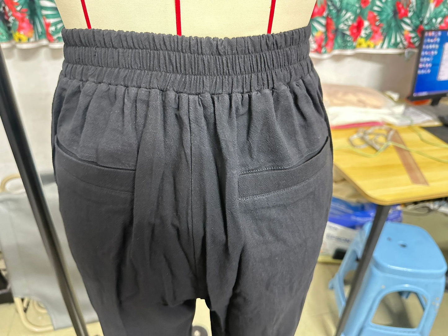 Casual Linen Drawstring Women Pants