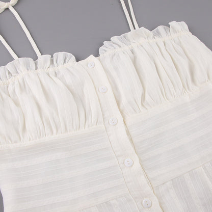 Summer Cotton Sexy White Mini Hot Dresses