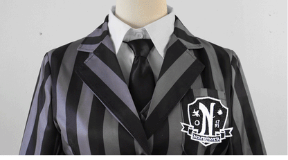 The Addams Family Wednesday Cosplay School Uniform