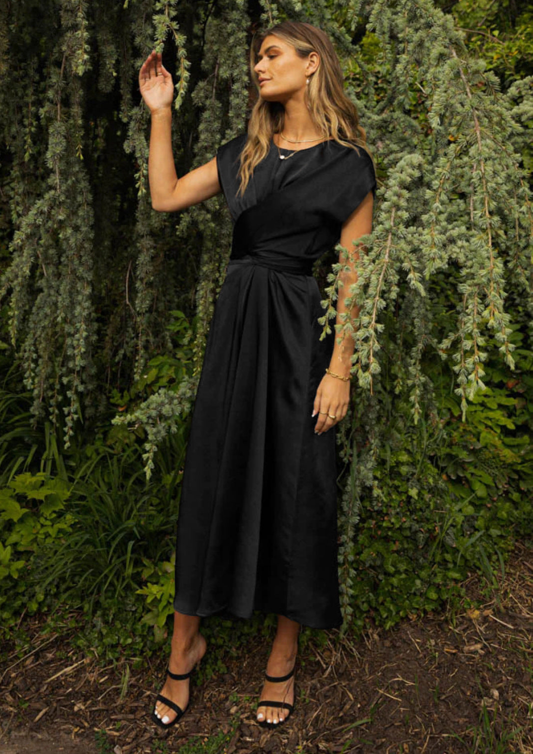 Fashion Summer Satin Evening Party Dresses