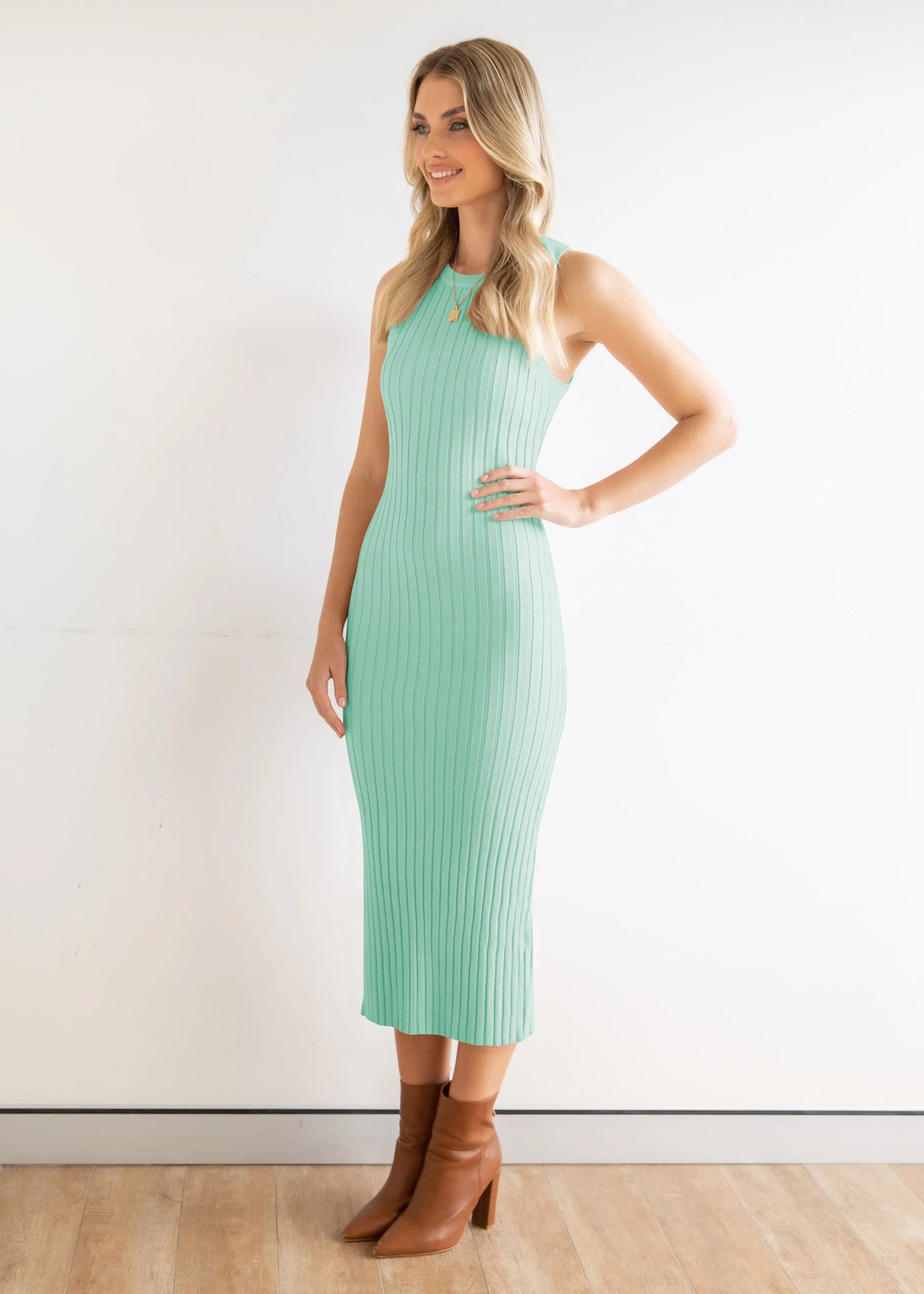 Sexy Sleeveless Knitted Sheath Fall Dresses