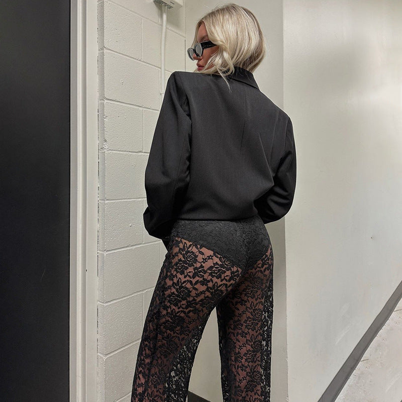Sexy See Through Summer Wide Legs Pants