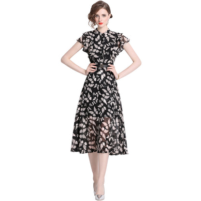 Fashion Luxury Ruffled Summer Midi Dresses