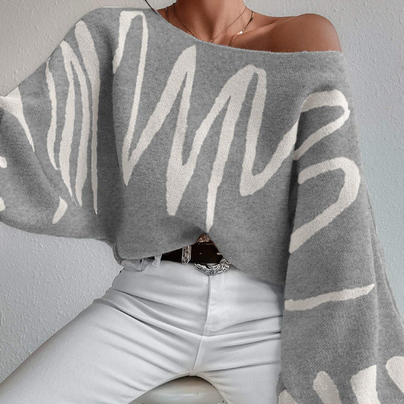 Designed Casual Knitted Pullover Sweaters