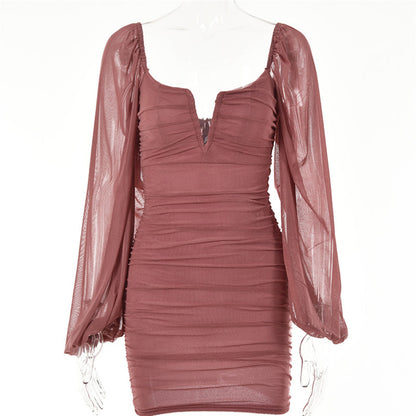 Sexy V Neck Summer Backless Mini Dresses
