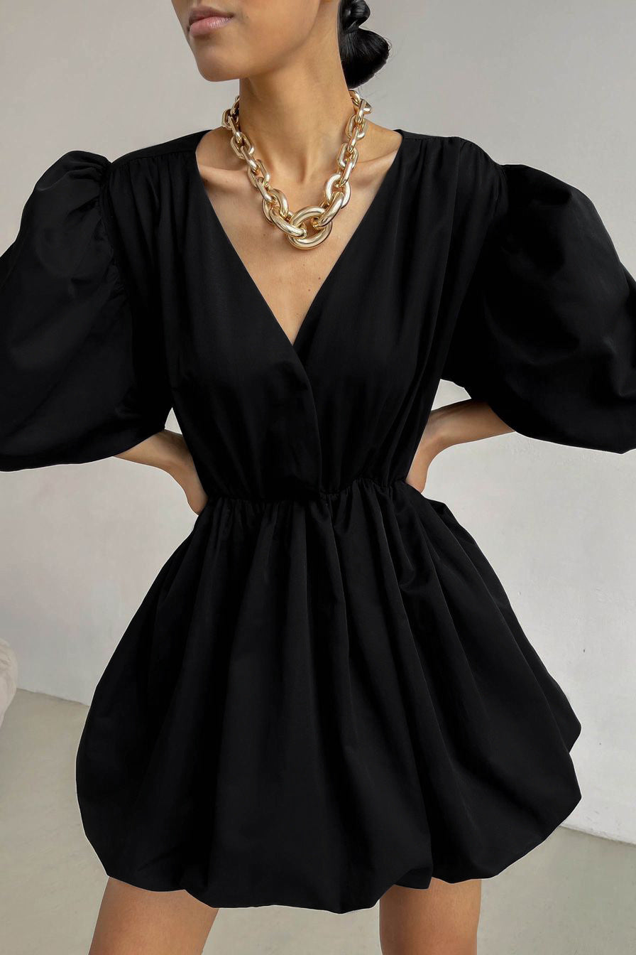 Fashion Summer Puff Sleeves Mini Dresses