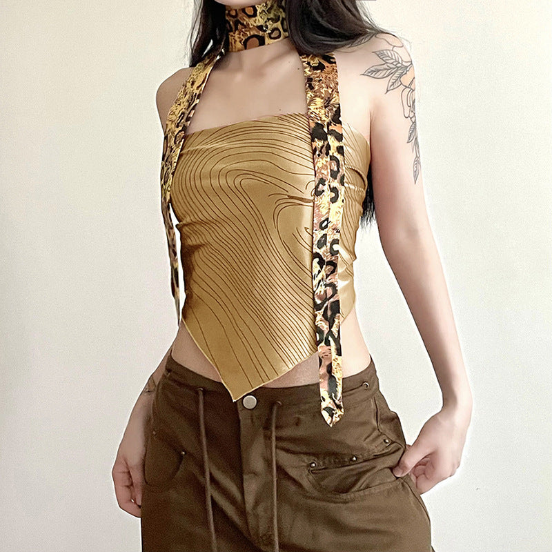 Fashion Backless Midriff Baring Summer Tank Tops