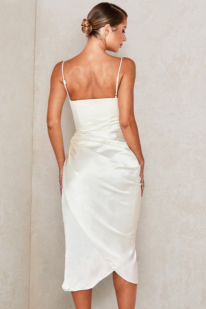 Sexy Summer V Neck Irregular Satin Party Dresses