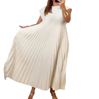 Casual Round Neck Sleeveless Women Long Dresses