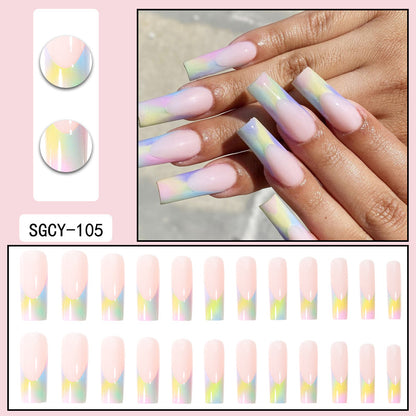 Fashion Gradient Color Extra Long Press on Nails