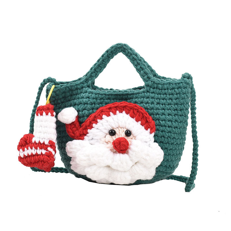 Merry Christmas Santa Claus Handmade Crochet Bags