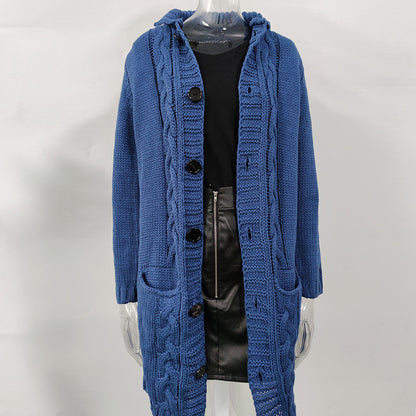 Women Winter Knitted Cardigan Overcoats