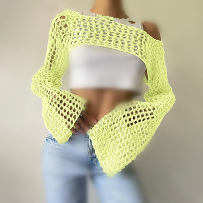 Casual Short Crochet Cover Ups