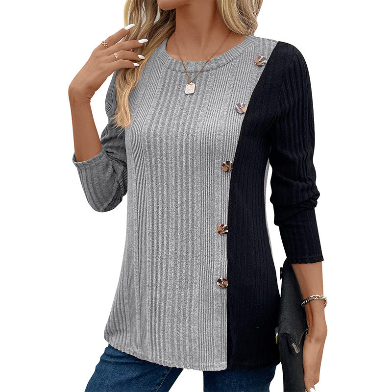 Casual Women Long Sleeves Knitted Tops