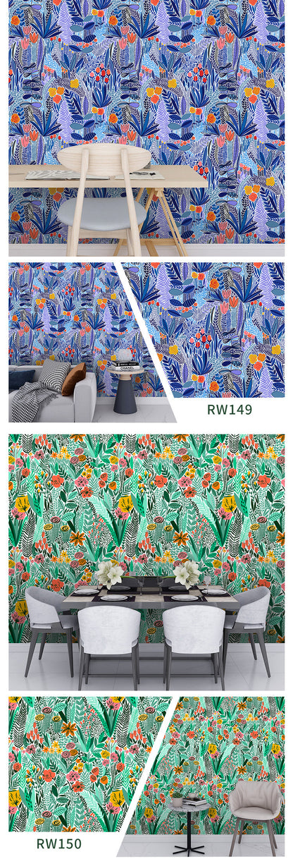 Palm Leaf Design Wallpapers for Living Room