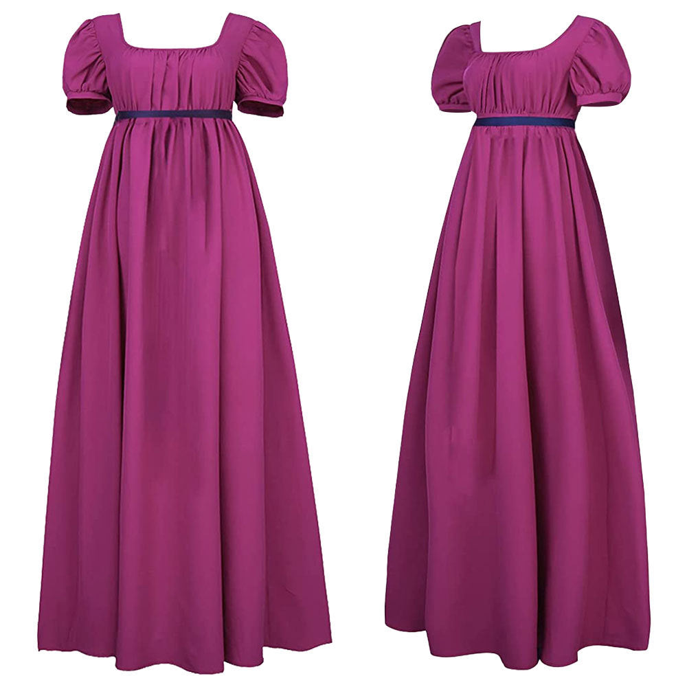 Bridgton Vintage Regency High Waist Victorian Prom Dress 1507