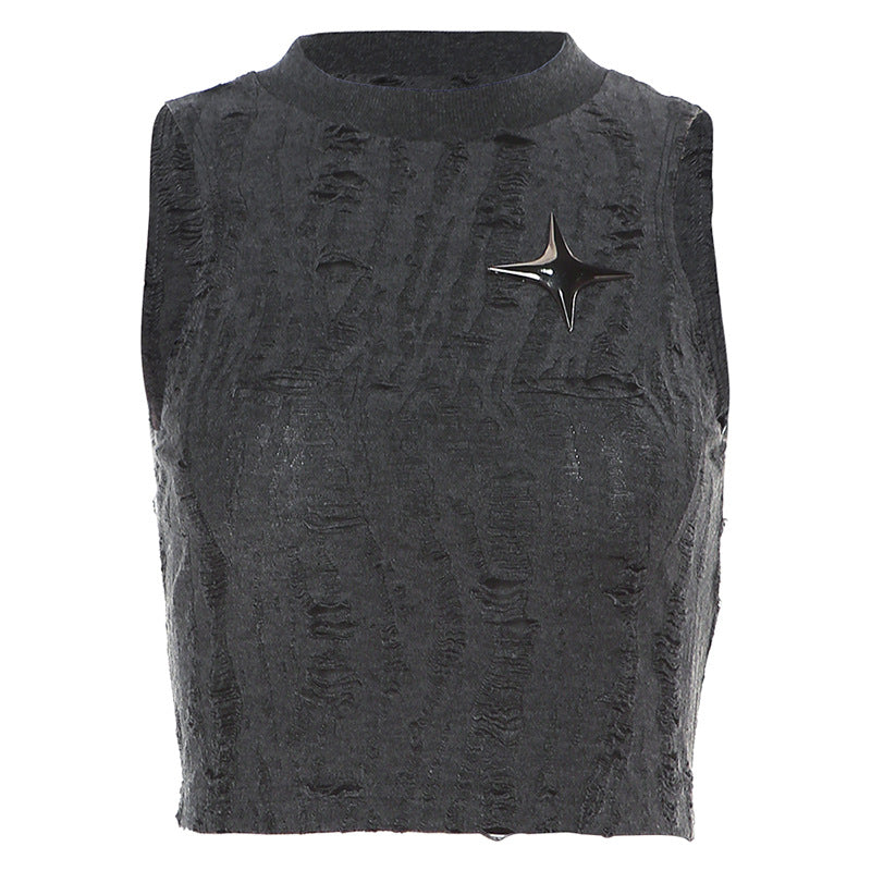 Sexy Summer Sleeveless Midriff Baring Tank Tops