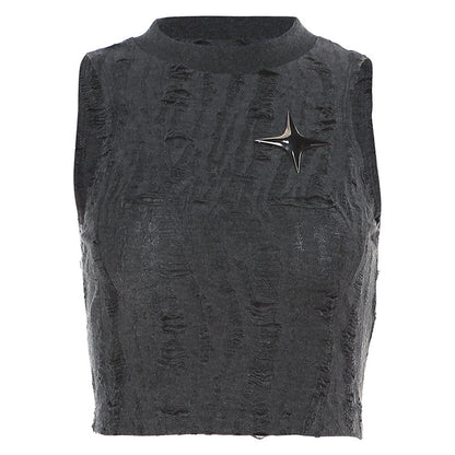 Sexy Summer Sleeveless Midriff Baring Tank Tops