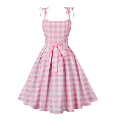 Vintage Sweet Bow Spaghetti Straps Dresses