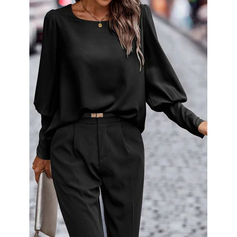 Casual Summer Back Button Long Sleeves Blouses Shirts