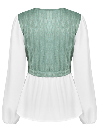 Casual V Neck Women Long Sleeves Fall Tops