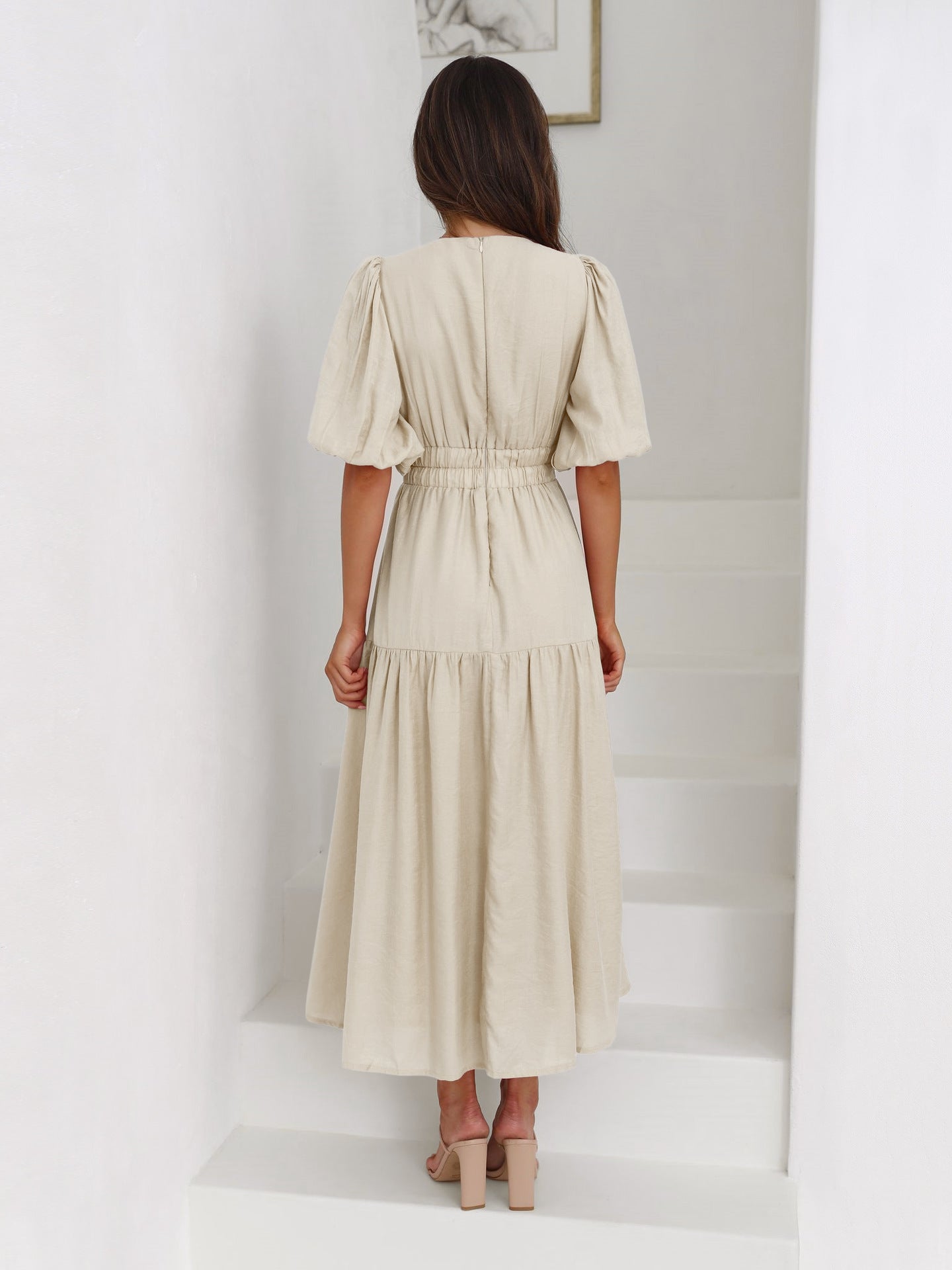 Summer V Neck Holiday Dresses for Women