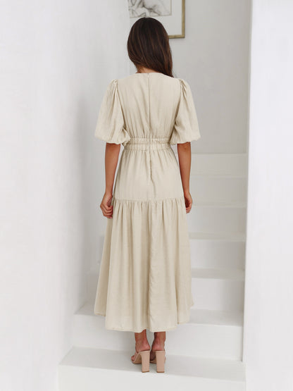 Summer V Neck Holiday Dresses for Women