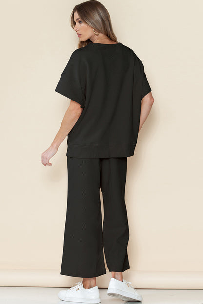 Casual Summer Drawstring Two Pieces Women Suits