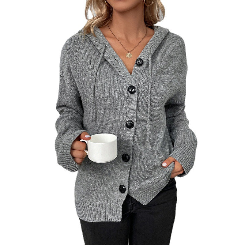 Fashion Drawstring Knitted Cardigan Coats for Women